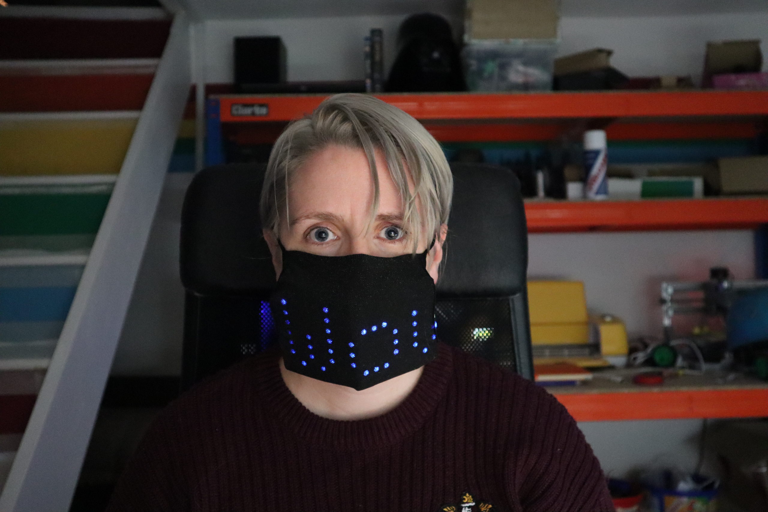 RGB LED Scrolling Facemask - Make: Community