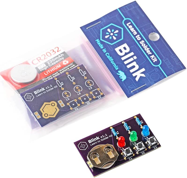 Learn to Solder Kits Blink LED Soldering Kit Make Community