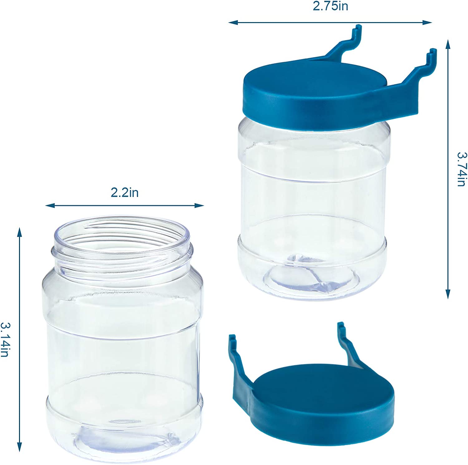 Pegboard Bins Peg Organizer Storage Jars (12 Piece) Make Community