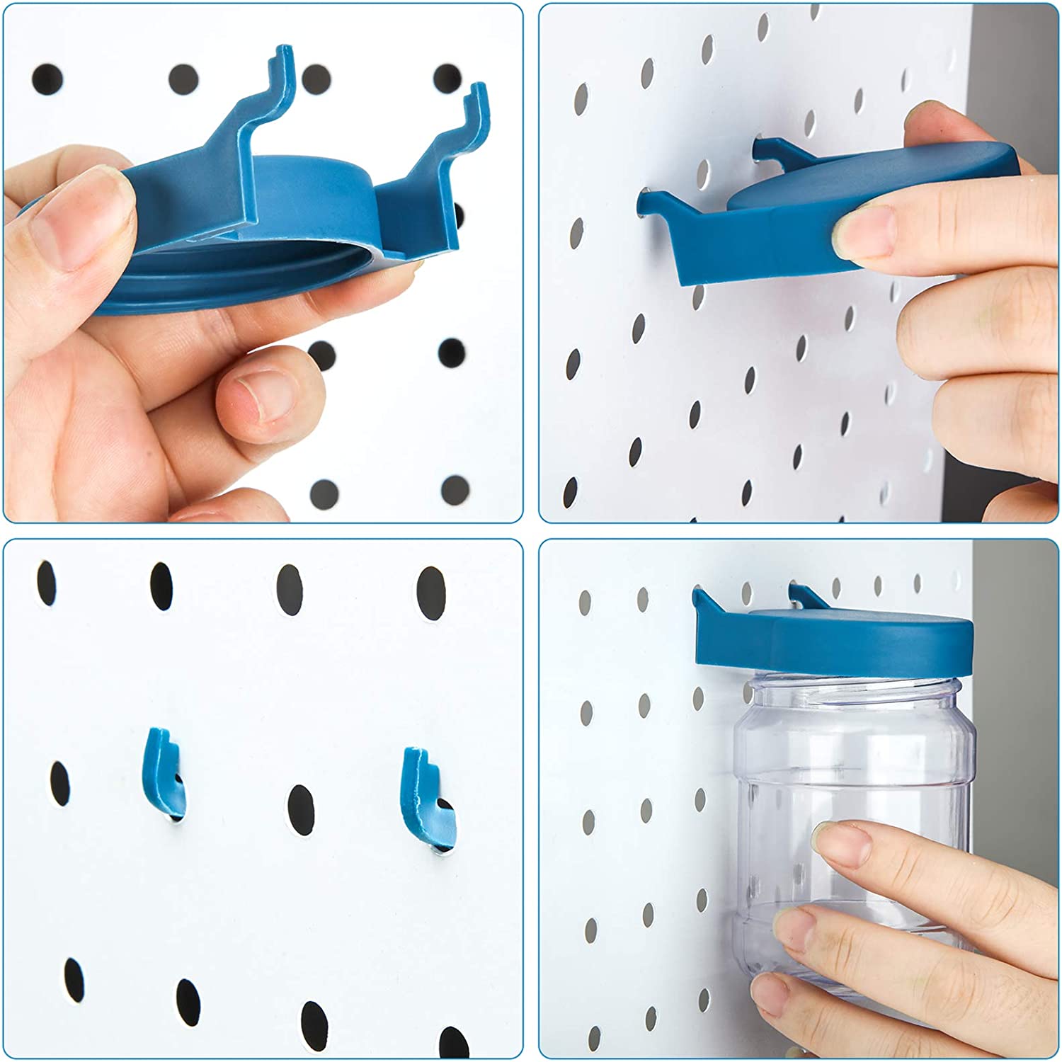 Pegboard Bins Peg Organizer Storage Jars (12 Piece) Make Community