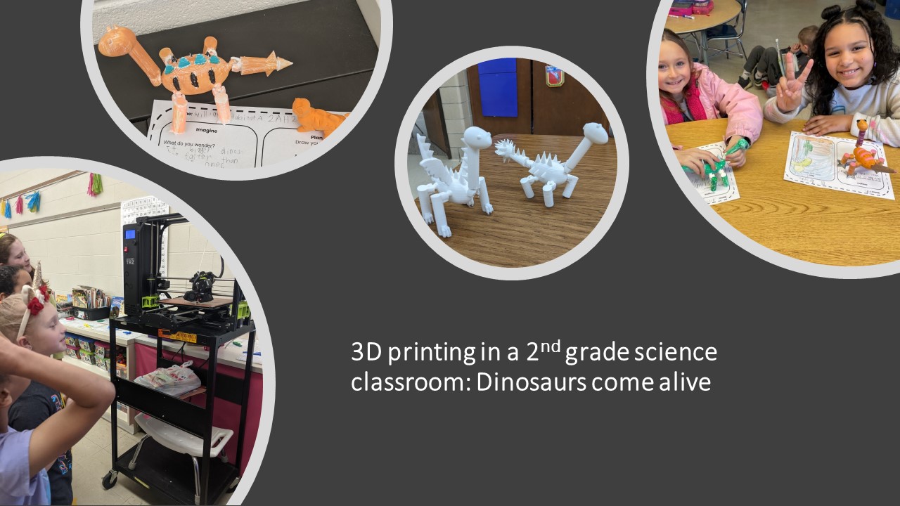 3D printing in a 2nd grade class: Dinosaurs Come Alive